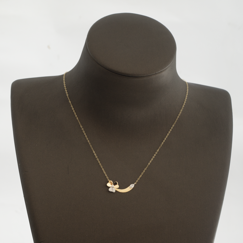 NK2186 عقد الوردة الأنيقة (بولد)